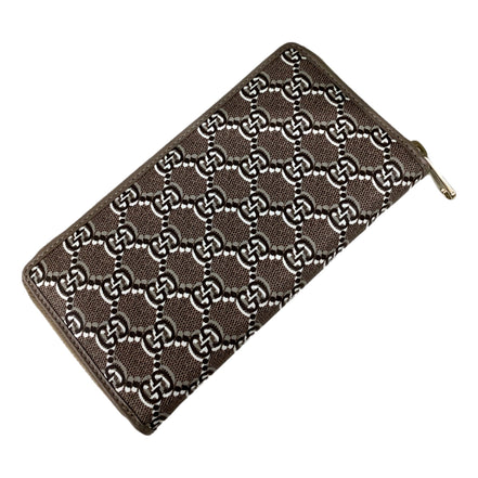 Gucci GG Shadow Continental Zip Around Wallet Beige Brown sold at Queen Bee of Beverly Hills
