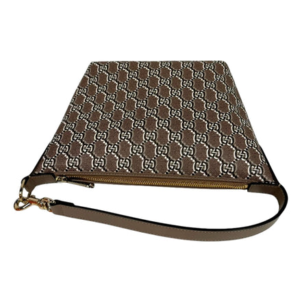 Gucci GG Shadow Monogram Canvas Beige Black Shoulder Bag available at Queen Bee of Beverly Hills