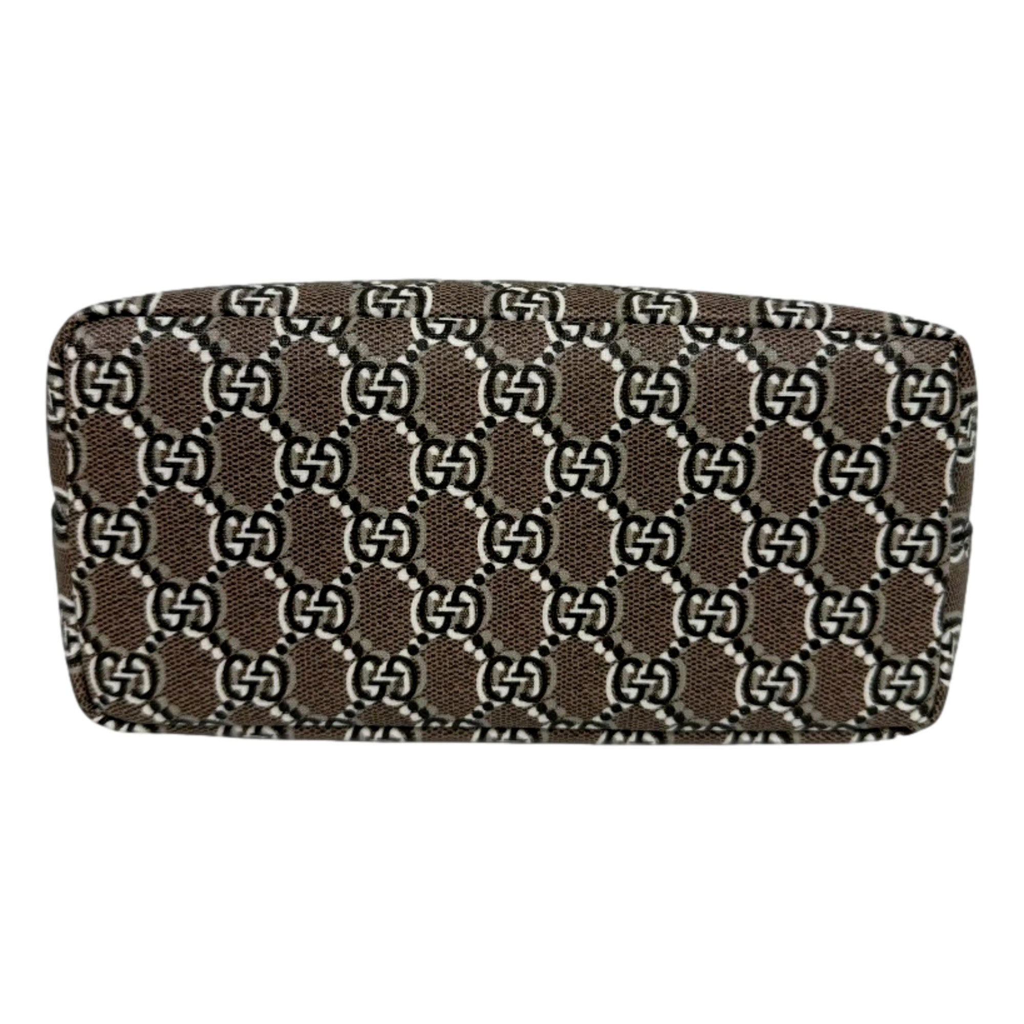 Gucci GG Shadow Monogram Canvas Beige Black Shoulder Bag available at Queen Bee of Beverly Hills