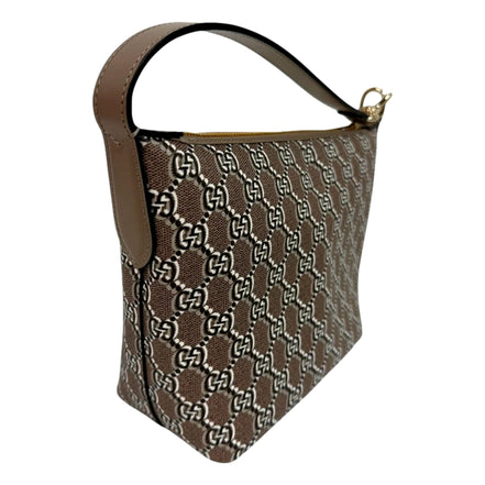 Gucci GG Shadow Monogram Canvas Beige Black Shoulder Bag available at Queen Bee of Beverly Hills