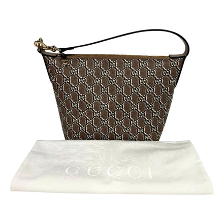 Gucci GG Shadow Monogram Canvas Beige Black Shoulder Bag available at Queen Bee of Beverly Hills