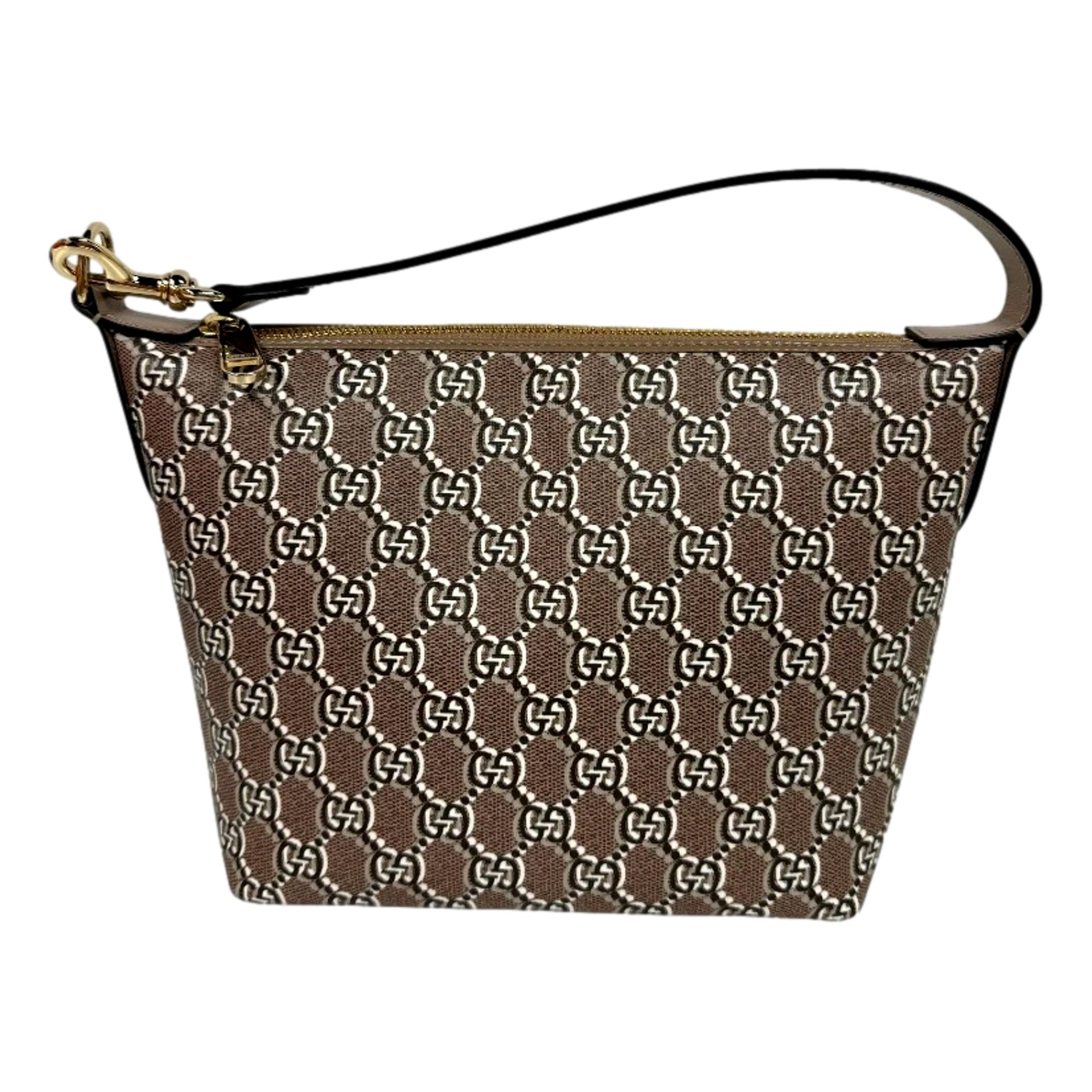 Gucci GG Shadow Monogram Canvas Beige Black Shoulder Bag available at Queen Bee of Beverly Hills