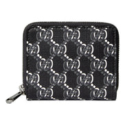 Gucci GG Shadow Black Canvas Zip Around Small Card Wallet sold at Queen Bee of Beverly Hills