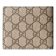 Gucci GG Supreme Coated Canvas Blue Emblem Coin Wallet Bifold