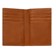 Gucci GG Supreme Canvas Beige Brown Leather Vertical Bifold Wallet sold at Queen Bee of Beverly Hills