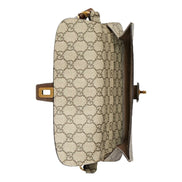 Gucci GG Supreme Blondie Canvas Belt Bag Brown Beige Size 110 available at Queen Bee of Beverly Hills