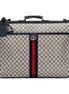 Gucci GG Supreme Canvas Blue Web Stripe Leather Garment Bag available at Queen Bee of Beverly Hills