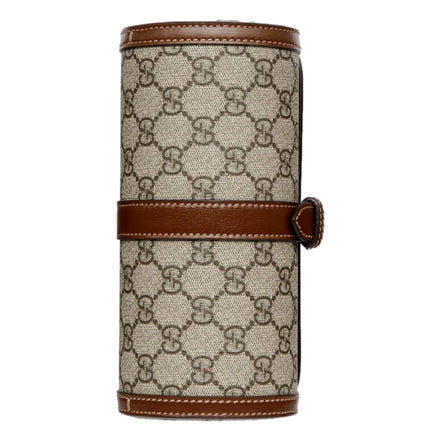 Gucci GG Supreme Canvas Leather Beige Brown Watch Case available at Queen Bee of Beverly Hills