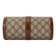 Gucci GG Supreme Canvas Leather Beige Brown Watch Case available at Queen Bee of Beverly Hills