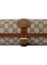 Gucci GG Supreme Canvas Leather Beige Brown Watch Case available at Queen Bee of Beverly Hills