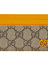 Gucci GG Supreme Card Holder Beige & Yellow available at Queen Bee of Beverly Hills