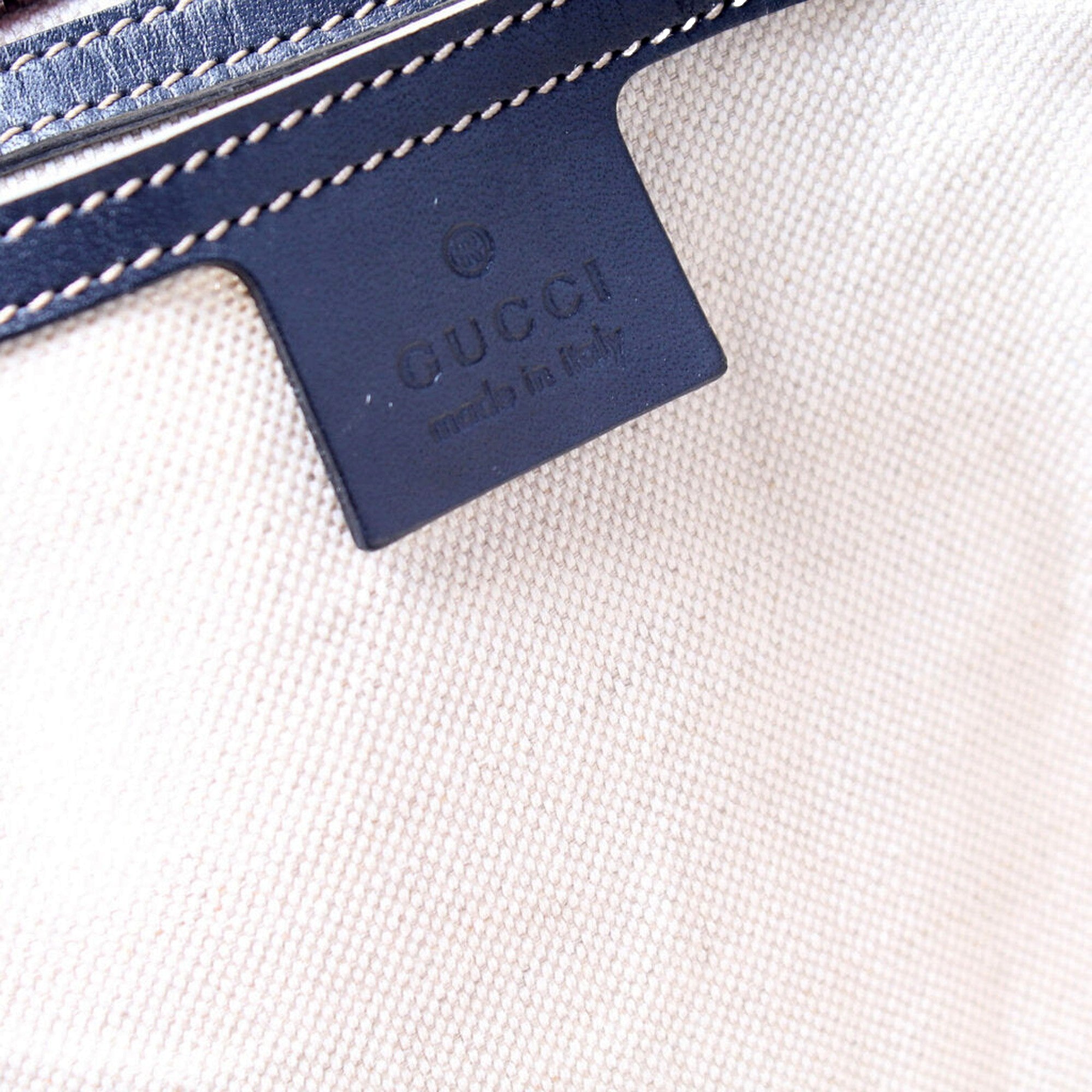 Gucci GG Supreme Coated Canvas Blue Extra Large Joy Tote Overnight Bag available at Queen Bee of Beverly Hills