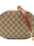 Gucci GG Supreme Canvas Brown Mini Oval Chain Crossbody Bag