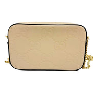 Gucci Gilbert Calfskin Mini Envelope Beige Crossbody Bag available at Queen Bee of Beverly Hills