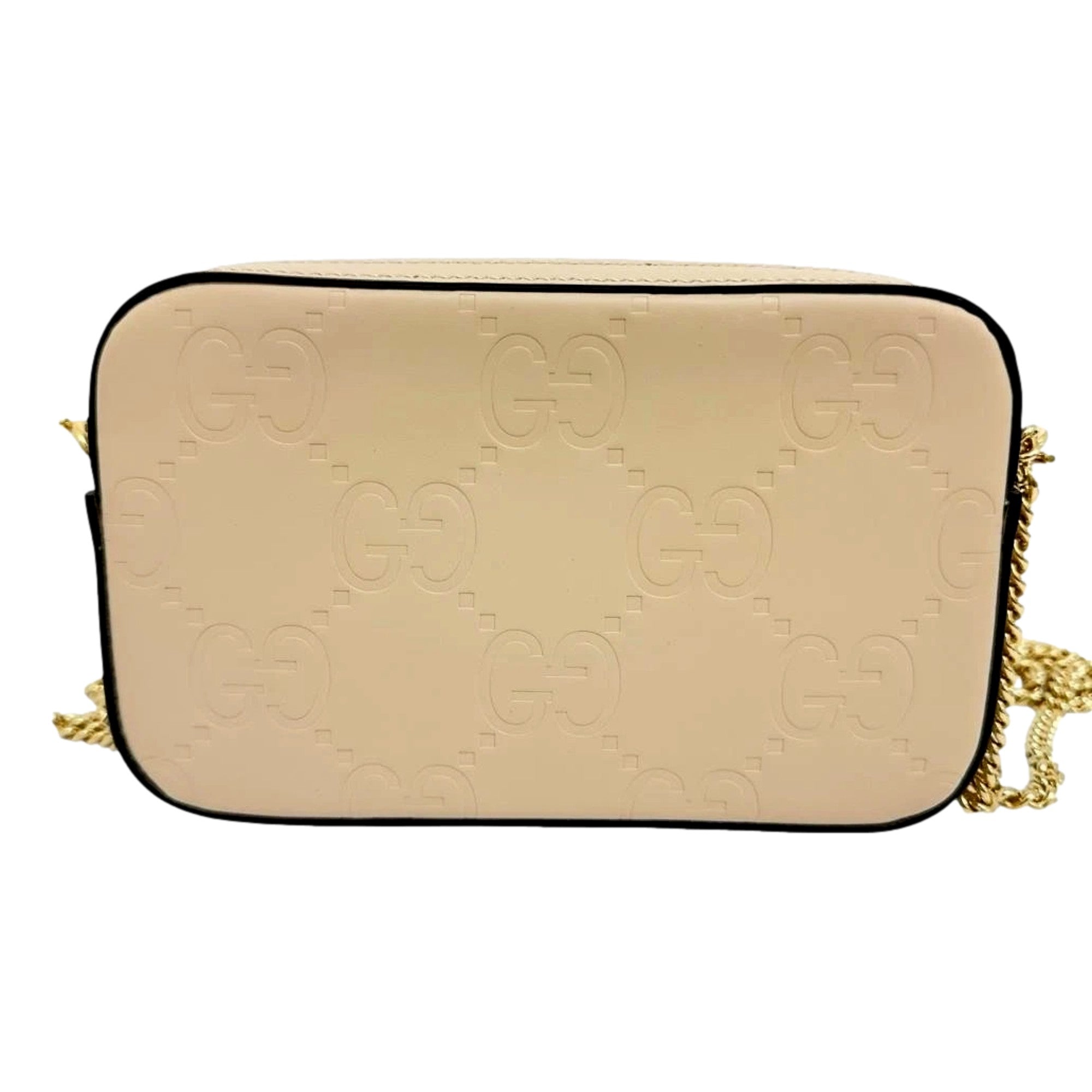 Gucci Gilbert Calfskin Mini Envelope Beige Crossbody Bag available at Queen Bee of Beverly Hills