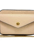 Gucci Gilbert Calfskin Mini Envelope Beige Crossbody Bag available at Queen Bee of Beverly Hills