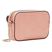 Gucci Gilbert Calfskin Mini Envelope Pink Crossbody Bag available at Queen Bee of Beverly Hills