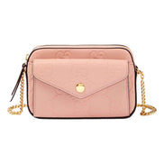Gucci Gilbert Calfskin Mini Envelope Pink Crossbody Bag available at Queen Bee of Beverly Hills