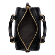 Gucci Gilbert GG Leather Super Mini Boston Bag Crossbody in Black sold at Queen Bee of Beverly Hills