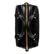 Gucci Gilbert GG Leather Super Mini Boston Bag Crossbody in Black sold at Queen Bee of Beverly Hills