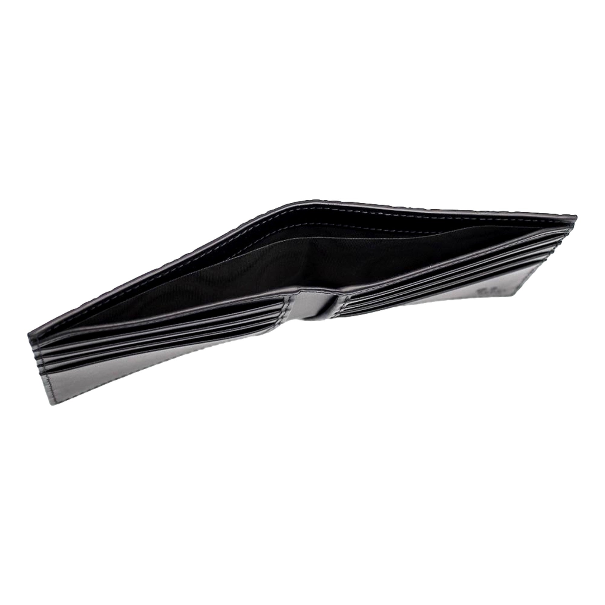 Gucci Guccissima Black Embossed Leather Bifold Wallet available at Queen Bee of Beverly Hills