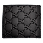 Gucci Guccissima Black Embossed Leather Bifold Wallet available at Queen Bee of Beverly Hills