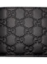 Gucci Guccissima Black Embossed Leather Bifold Wallet available at Queen Bee of Beverly Hills