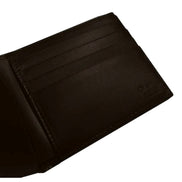 Gucci Guccissima Dark Brown Embossed Leather Bifold Wallet available at Queen Bee of Beverly Hills