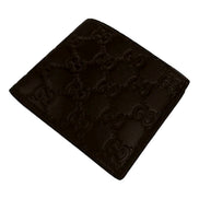 Gucci Guccissima Dark Brown Embossed Leather Bifold Wallet available at Queen Bee of Beverly Hills