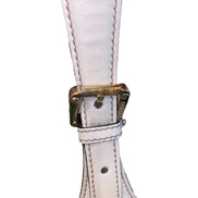 Gucci Guccissima Punch Hobo Handbag Logo White Leather Pre-Owned available at Queen Bee of Beverly Hills