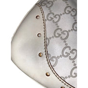 Gucci Guccissima Punch Hobo Handbag Logo White Leather Pre-Owned available at Queen Bee of Beverly Hills