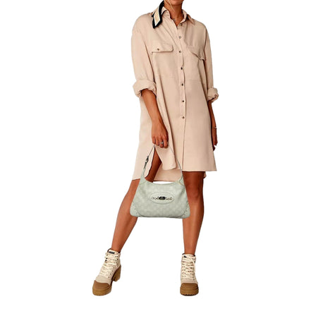 Gucci Guccissima Punch Hobo Handbag Logo White Leather Pre-Owned available at Queen Bee of Beverly Hills