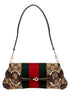 Gucci Horsebit Supreme Canvas Web Stripe Small Chain Shoulder Bag available at Queen Bee of Beverly Hills