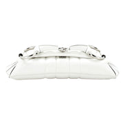 Gucci Horsebit Vertical Quilted Leather Small Chain Shoulder Bag White