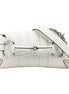 Gucci Horsebit Vertical Quilted Leather Small Chain Shoulder Bag White