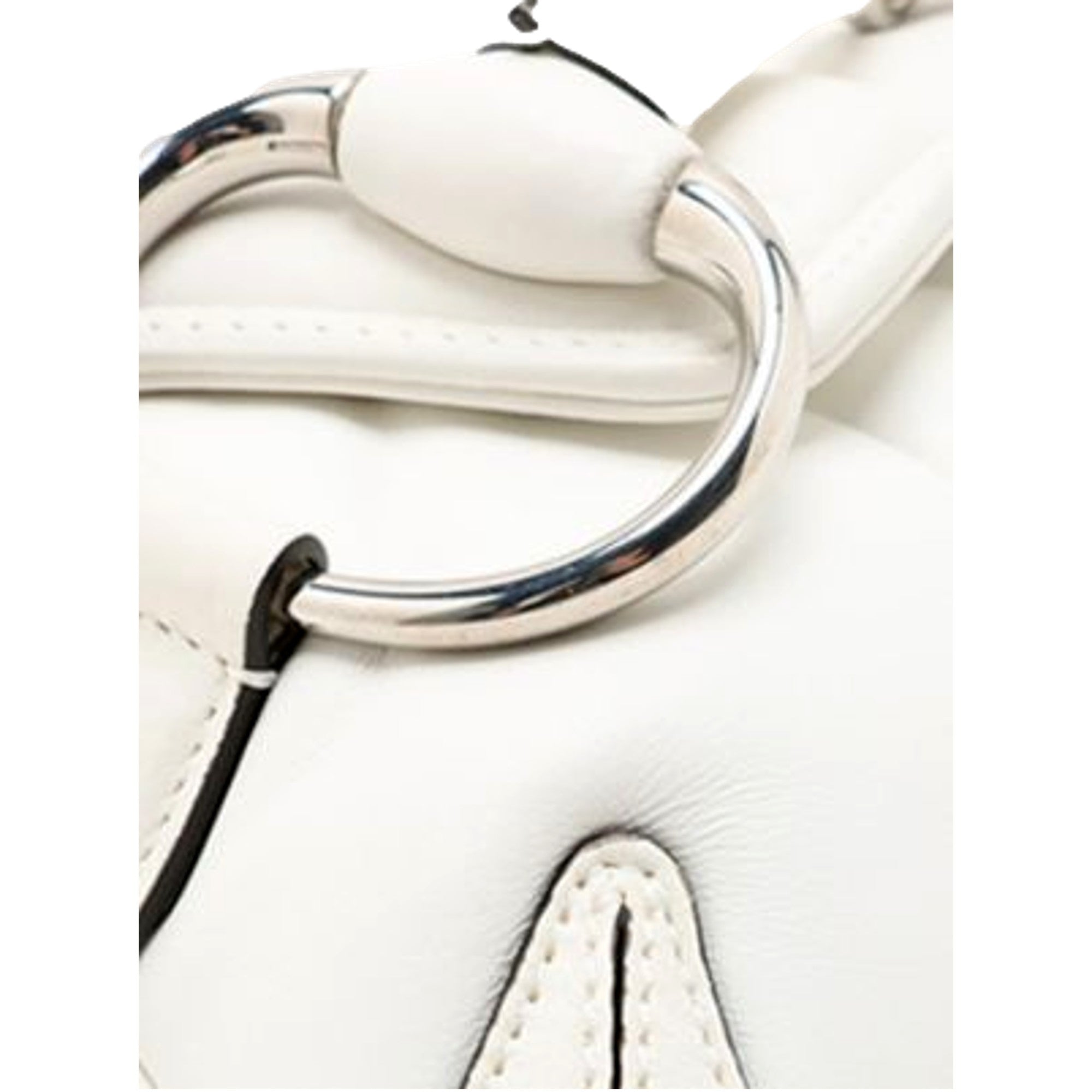 Gucci Horsebit Vertical Quilted Leather Small Chain Shoulder Bag White