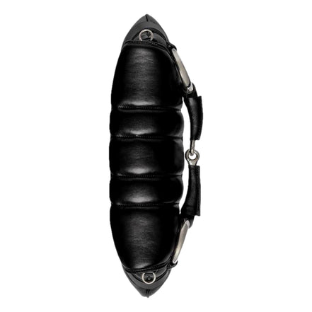 Gucci Horsebit Vertical Quilted Leather Medium Chain Shoulder Bag Black available at Queen Bee of Beverly Hills