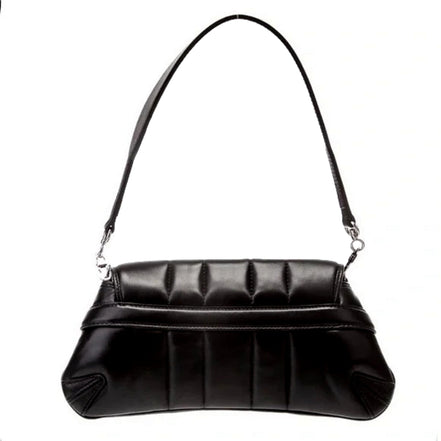 Gucci Horsebit Vertical Quilted Leather Small Chain Shoulder Bag Black available at Queen Bee of Beverly Hills