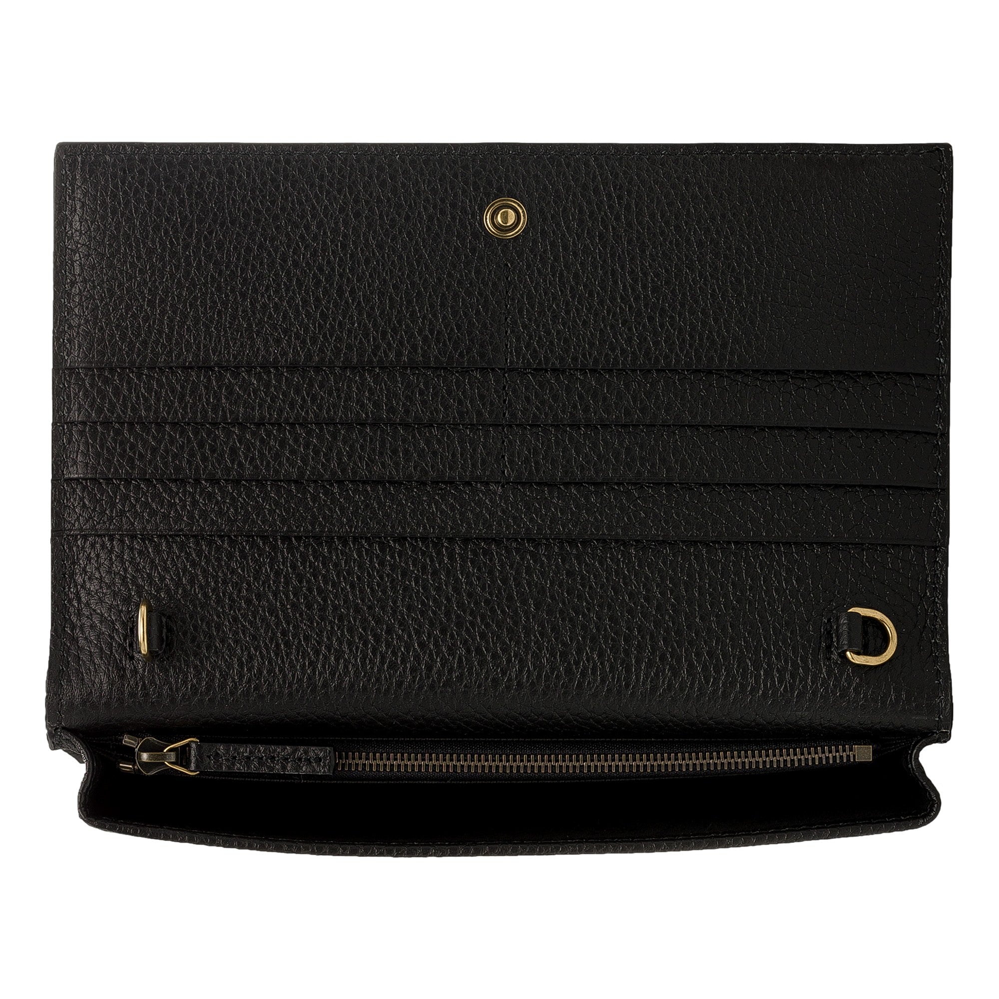 Gucci Interlocking Double G Python Leather Bow Chain Wallet Black available at Queen Bee of Beverly Hills