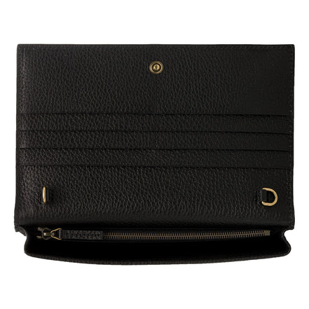 Gucci Interlocking Double G Python Leather Bow Chain Wallet Black available at Queen Bee of Beverly Hills