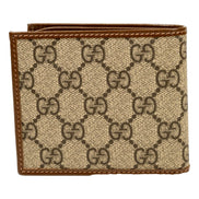 Gucci Interlocking G Leather Emblem Supreme Canvas Bifold Wallet