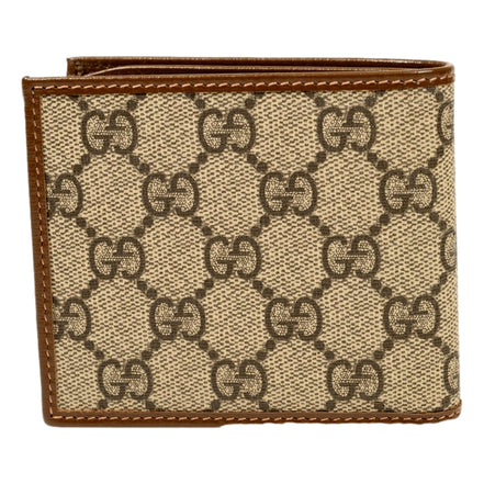 Gucci Interlocking G Leather Emblem Supreme Canvas Bifold Wallet