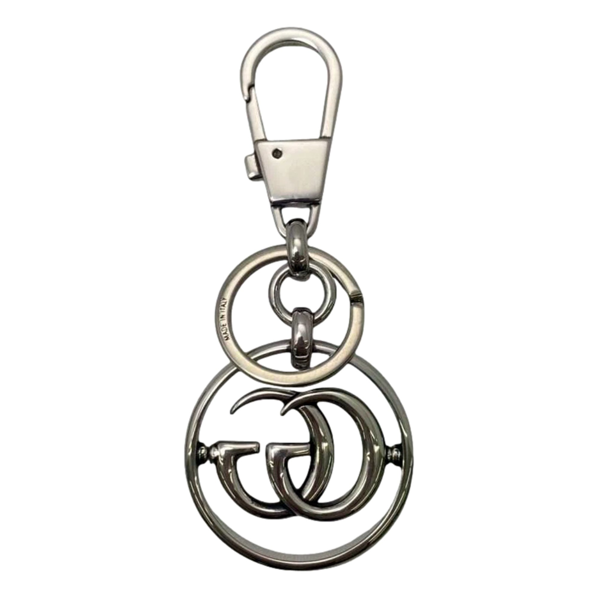 Gucci Interlocking Silver Key Ring Charm | Queen Bee of Beverly Hills