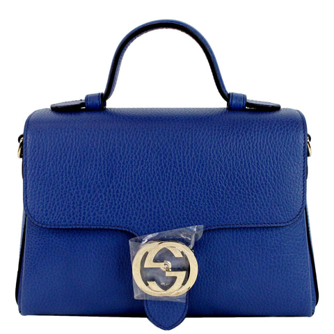 Gucci Interlocking G Caspian Blue Leather Chain Shoulder Bag 510302 at_Queen_Bee_of_Beverly_Hills