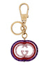 Gucci Interlocking G Purple and Red Glitter Keychain Handbag Charm available at Queen Bee of Beverly Hills