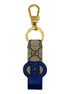 Gucci Interlocking GG Supreme Canvas and Blue Leather Keychain Charm available at Queen Bee of Beverly Hills