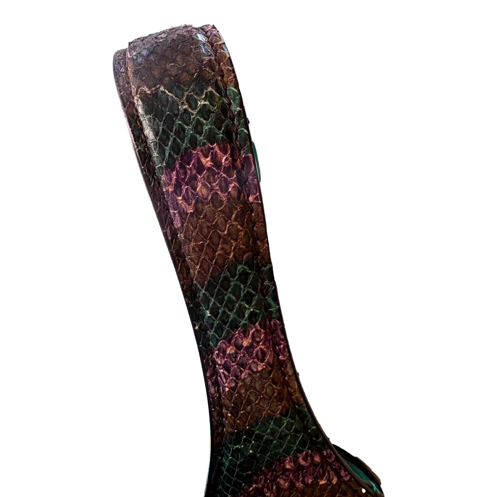 Gucci Jackie Python Leather Green Purple Large Shoulder Bag available at Queen Bee of Beverly Hills