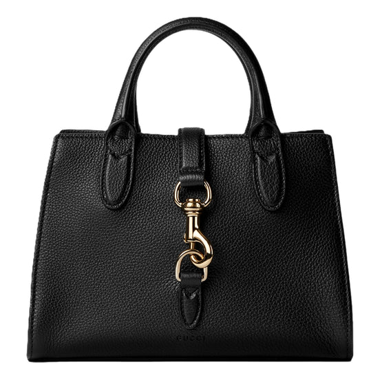 Gucci Jackie Small Tote Calfskin Leather Handbag Satchel Black