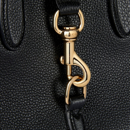 Gucci Jackie Small Tote Calfskin Leather Handbag Satchel Black