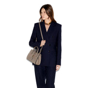 Gucci Jackie Small Calfskin Leather Tote Handbag Satchel Taupe sold at Queen Bee of Beverly Hills